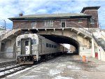 MNR Comet V Cab Car trails on NJT Train # 1715 after leaving Kingsland Depot 